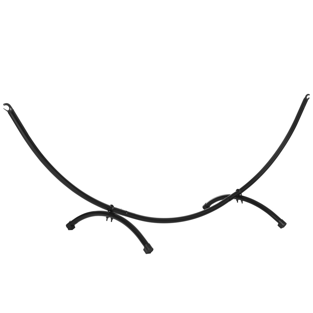Cadre métallique pour hamac 300×90×100cm charge 120kg usage extérieur camping noir
