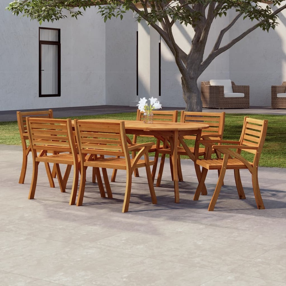 Table de jardin 200x90x75 cm bois d'acacia solide