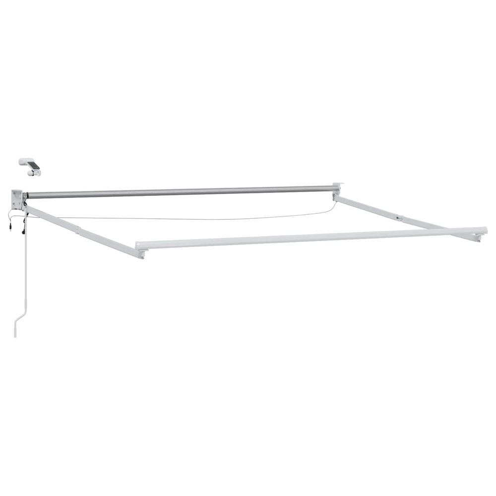 Cadre de store rétractable électrique blanc 3 x 2,5 m aluminium