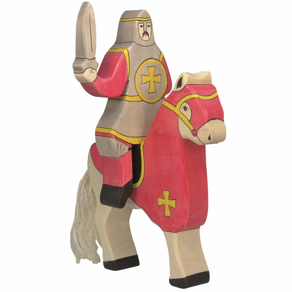 Figurine chevalier rouge avec épée