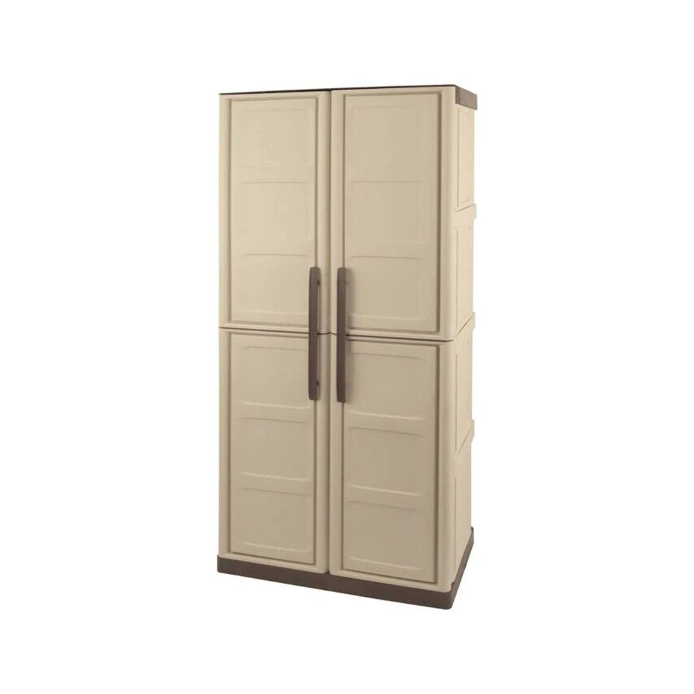 Armoire d'extérieur ipno, 3 étagères 70x39x165h cm beige