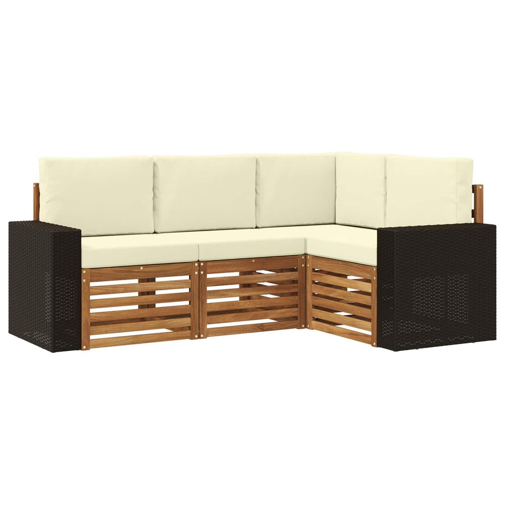 Ensemble de canapés d'extérieur 4 pc polyester