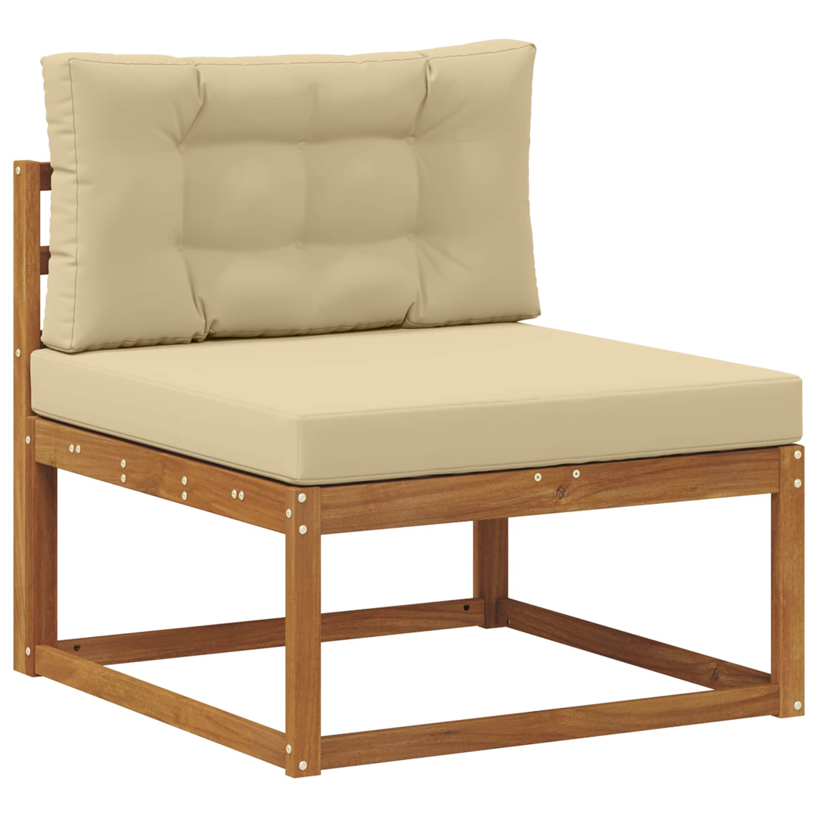 Sofa de milieu extérieur bois d'acacia massif naturel