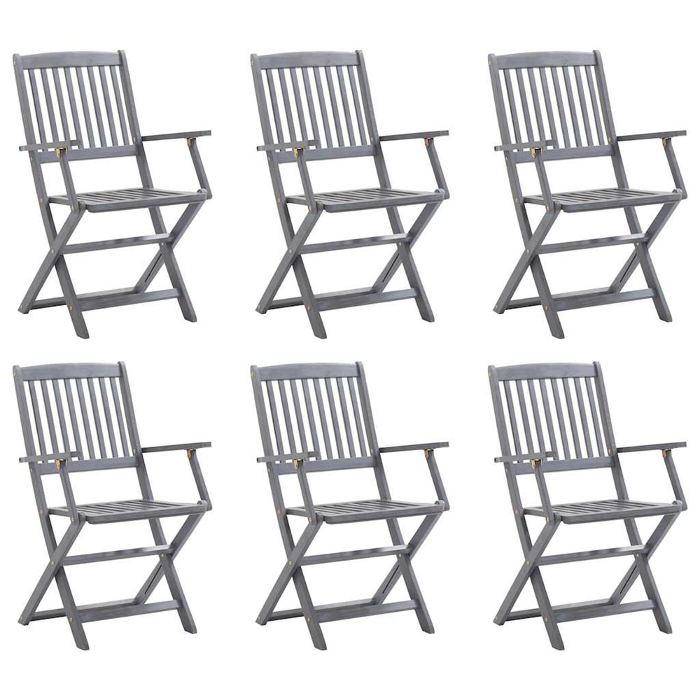Chaises pliables d'extÃ©rieur 6 pcs