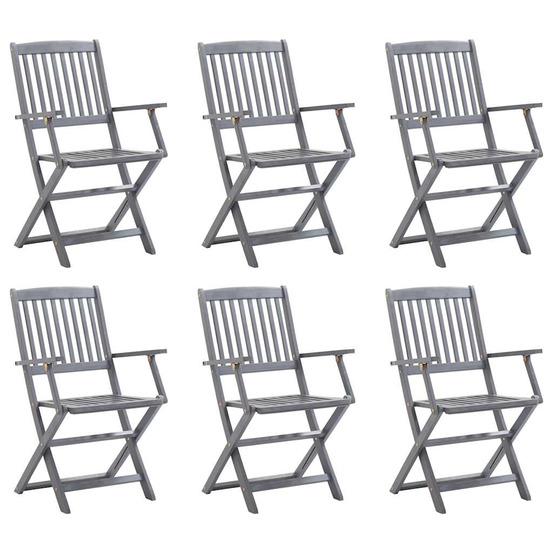 Chaises pliables d'extérieur 6 pcs