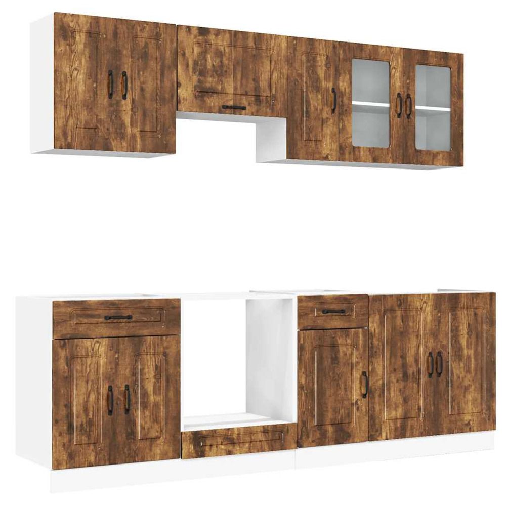 Ensemble d'armoires de cuisine 8 pcs kalmar bois d'ingénierie