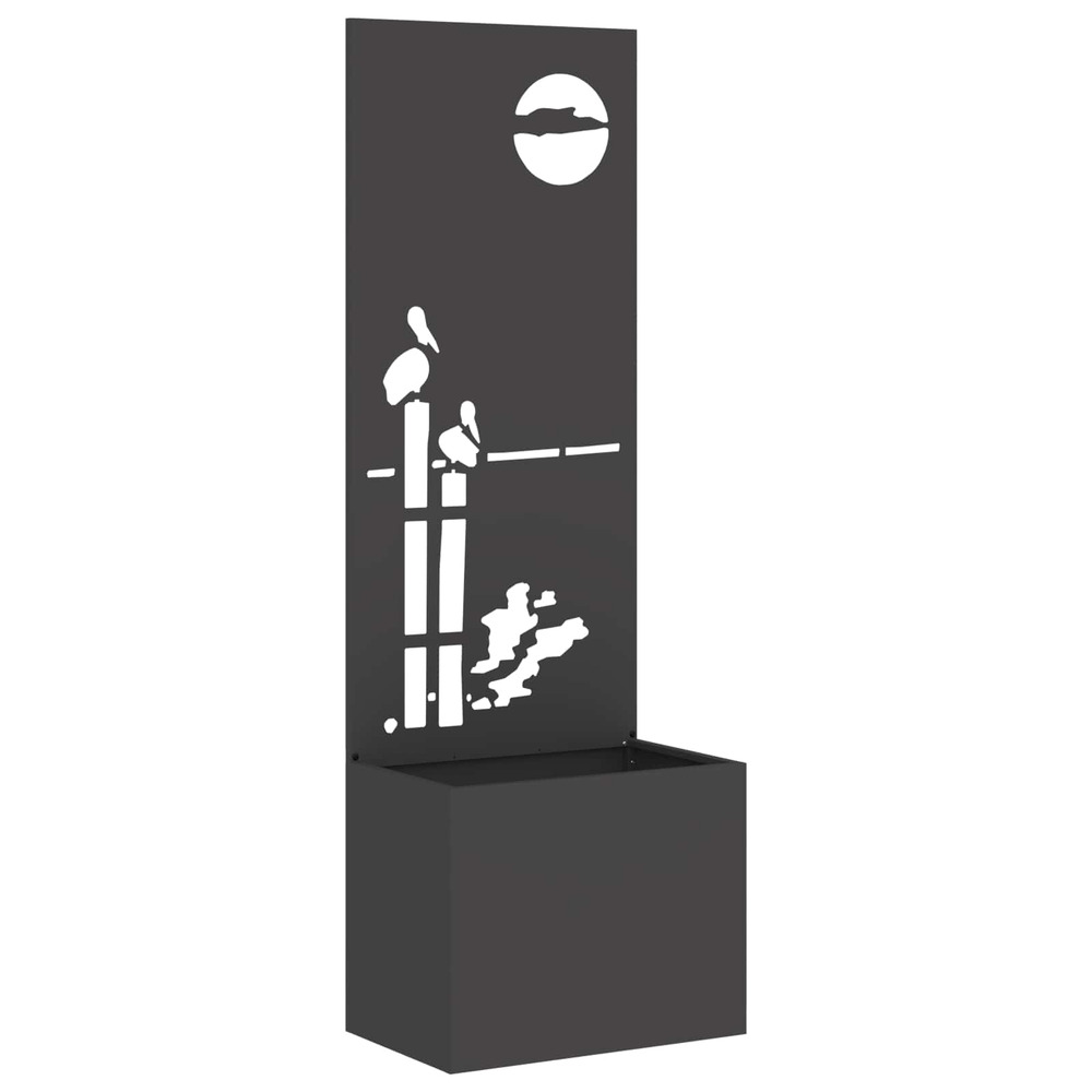 Écran de confidentialité de jardin fretwork noir 50 x 140 cm