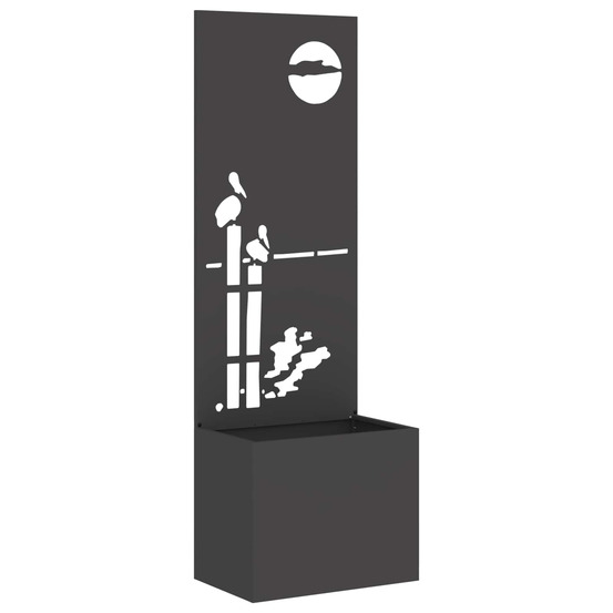 Écran de confidentialité de jardin fretwork noir 50 x 140 cm