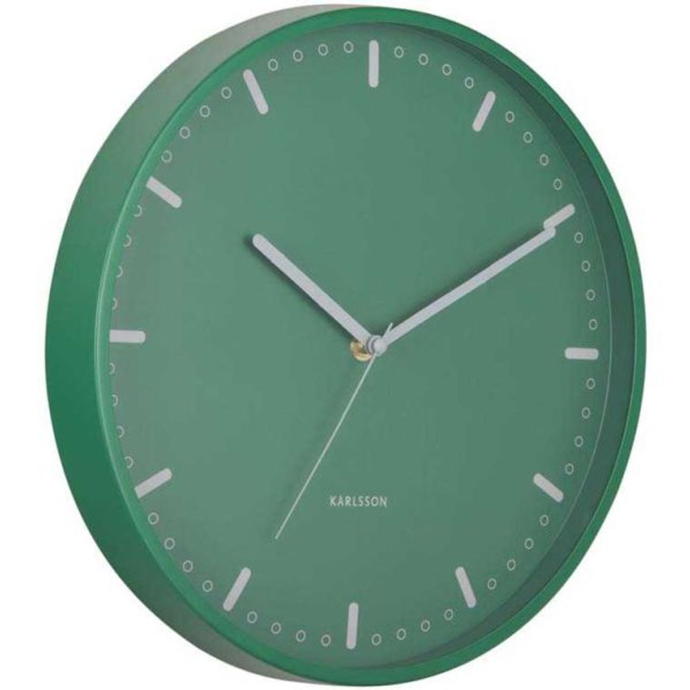 Horloge murale en aluminium cool retro vert