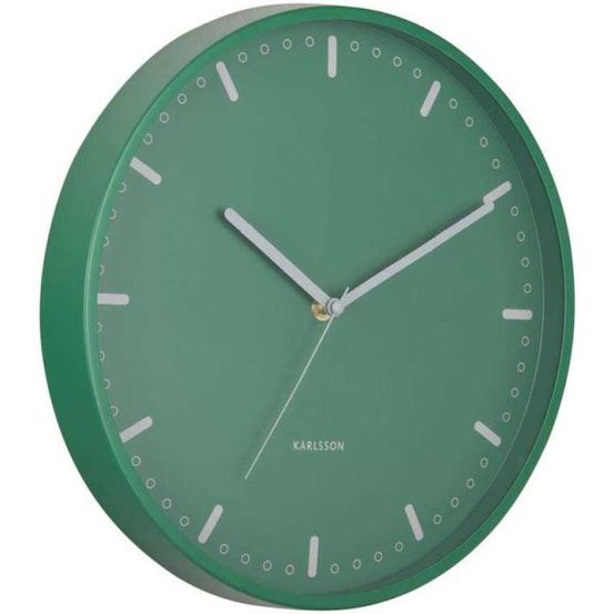 Horloge murale en aluminium cool retro vert