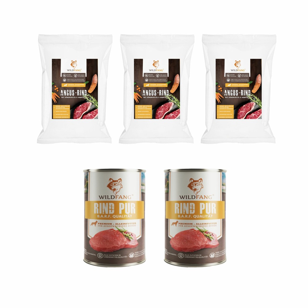 Wildfang - coffret gourmet adulte - aliments secs et humides - boeuf