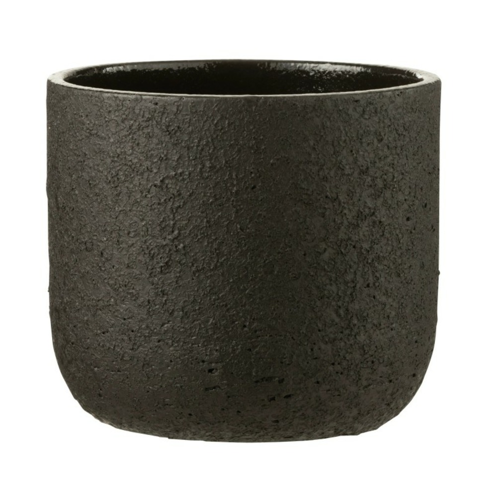 Cache-pot en céramique noir 22x22x20 cm