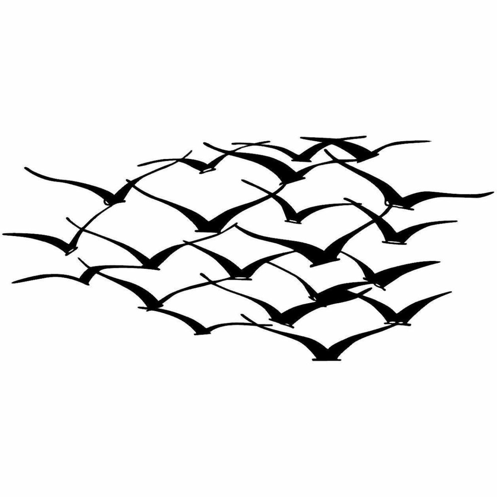 Décoration murale en métal oiseaux