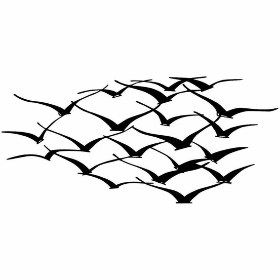 Décoration murale en métal oiseaux