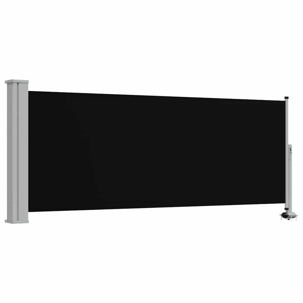 Auvent latéral rétractable de patio 100 x 300 cm noir