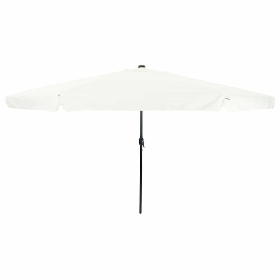 Parasol de jardin sable et anthracite 395 x 395 x 245 cm