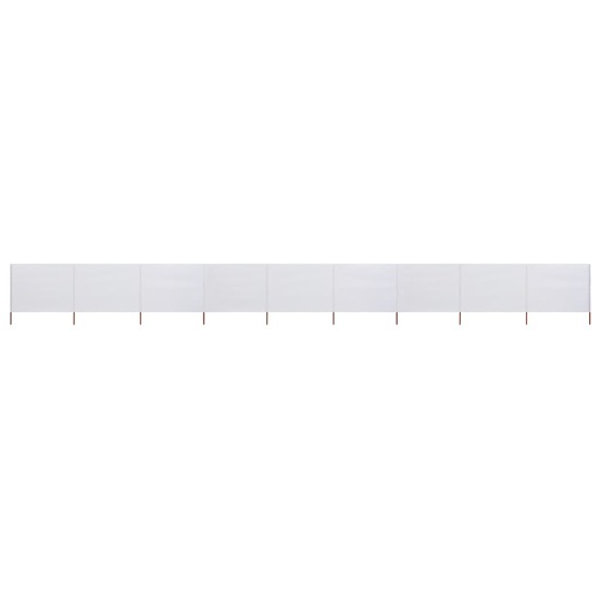 Paravent 9 panneaux tissu 1200 x 80 cm blanc sable