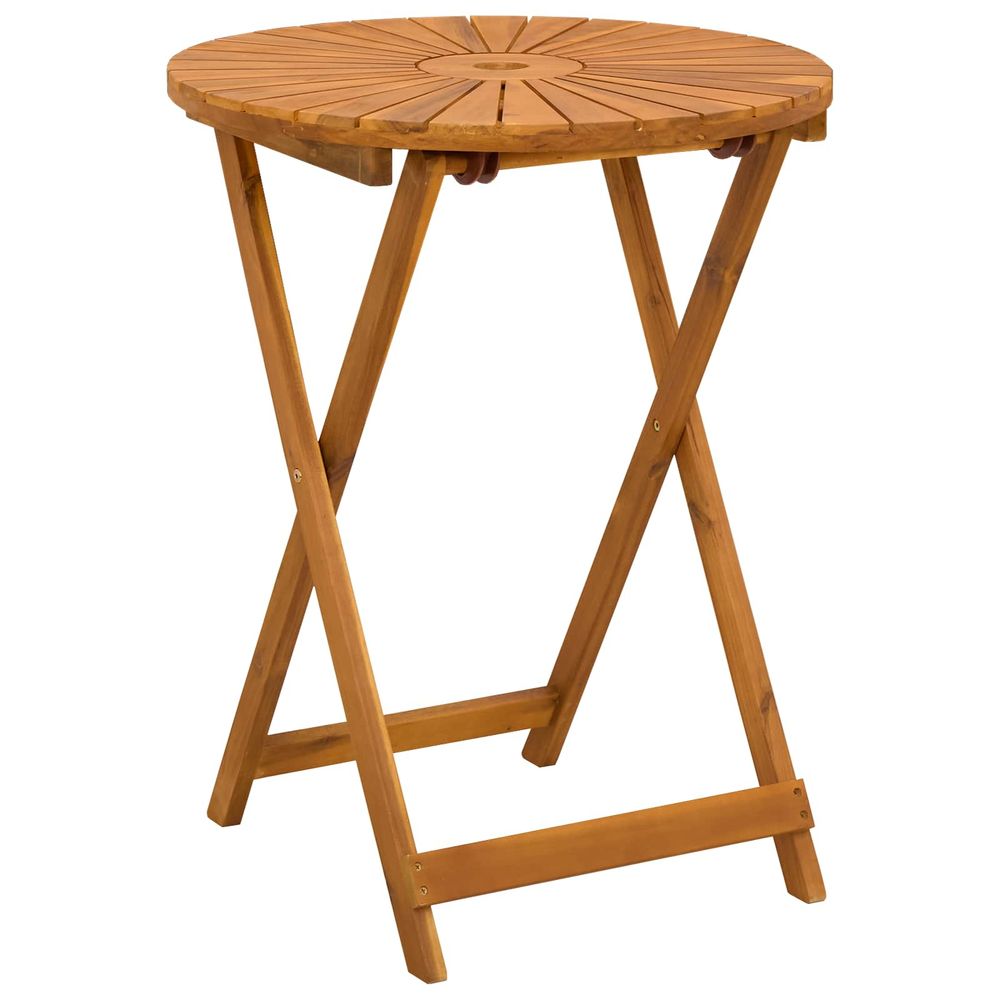 Table de jardin pliante naturel ø60 x 75 cm