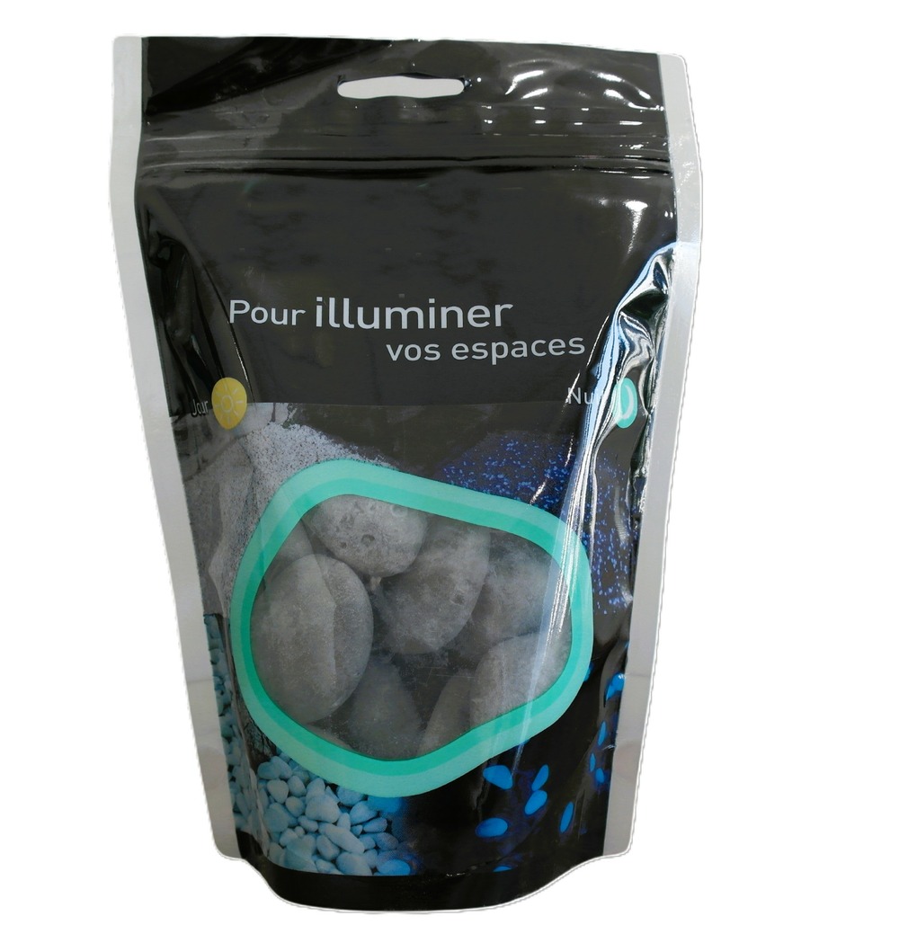 Galet noir lumineux 25/40 en berlingot de 400g