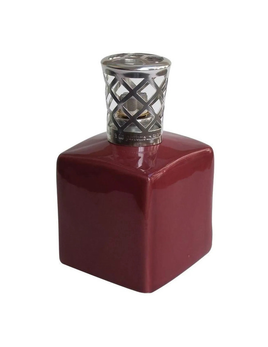 Lampe parfumeur encrier carré rouge