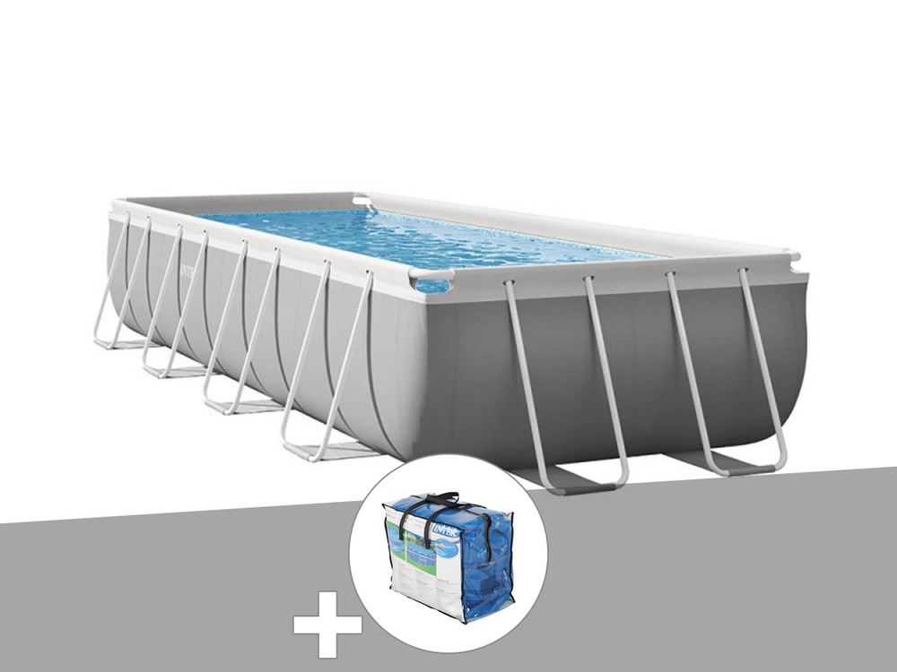 Kit piscine tubulaire prism frame rectangulaire 4,88 x 2,44 x 1,07 m + bâche à