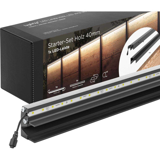 Set 1 barette lumineuse transformateur et prolongateur pour clôture en bois 1.73