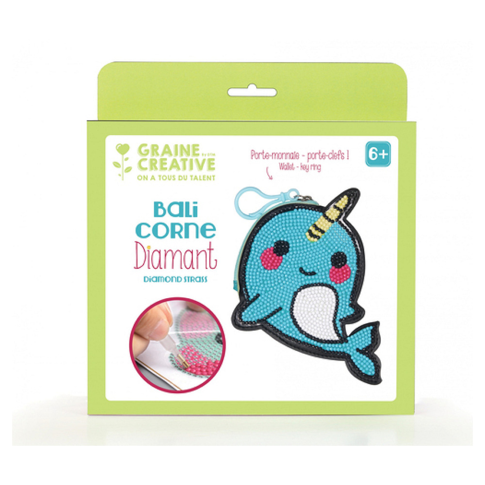 Kit diamant mosaique porte monnaie balicorne