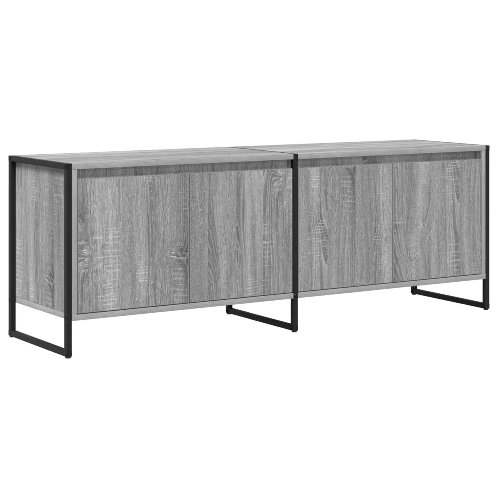 Meuble tv gris sonoma 140 x 36 x 49.5 cm bois d'ingénierie