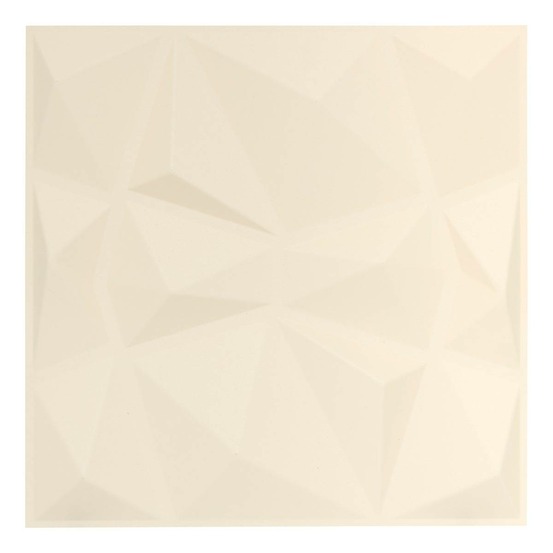 2 stickers muraux oren géométrique 50x50cm blanc