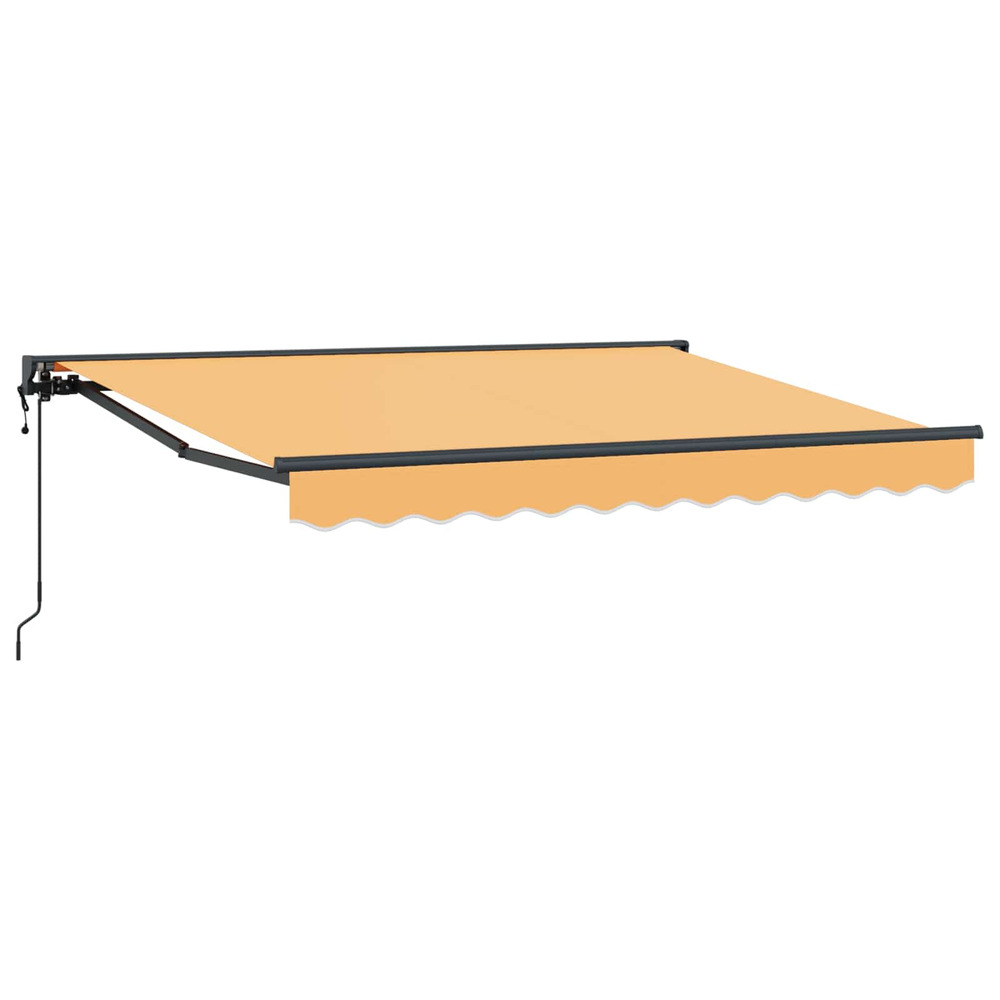 Auvent rétractable sable 3,5 x 2,5 m polyester et aluminium