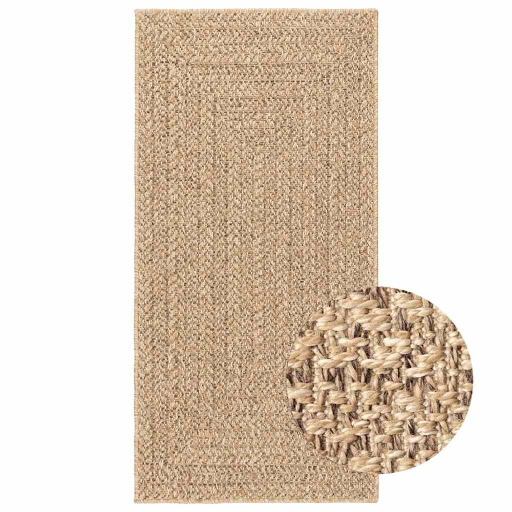 Tapis zizur 60x110 cm aspect de jute intérieur et extérieur
