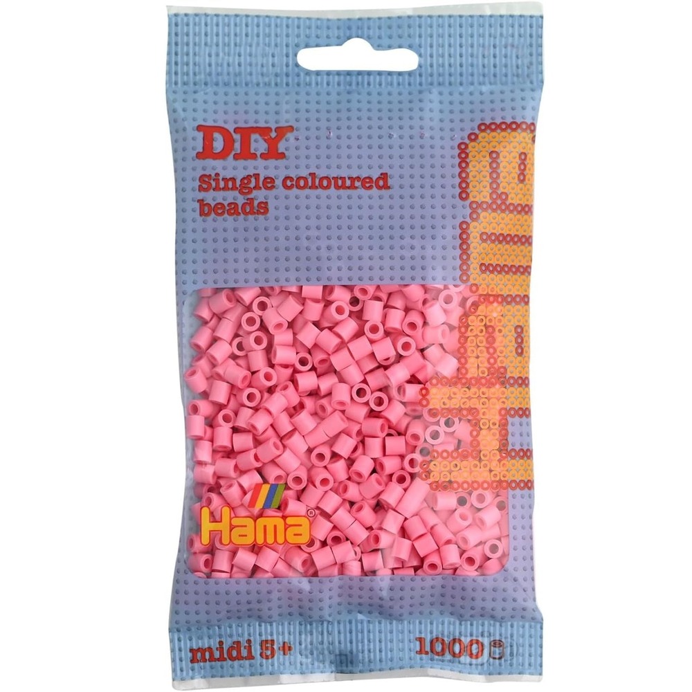 Sachet 1000 perles plastique midi rose