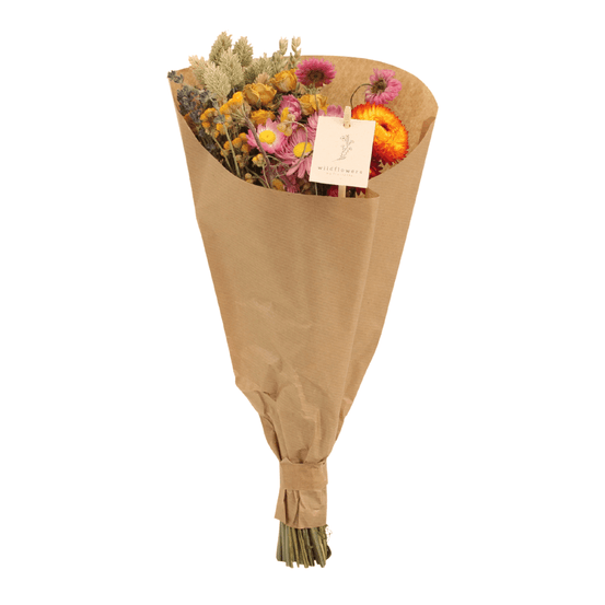 Fleurs sèches bouquet de campagne multi - h35 cm - ø15 cm