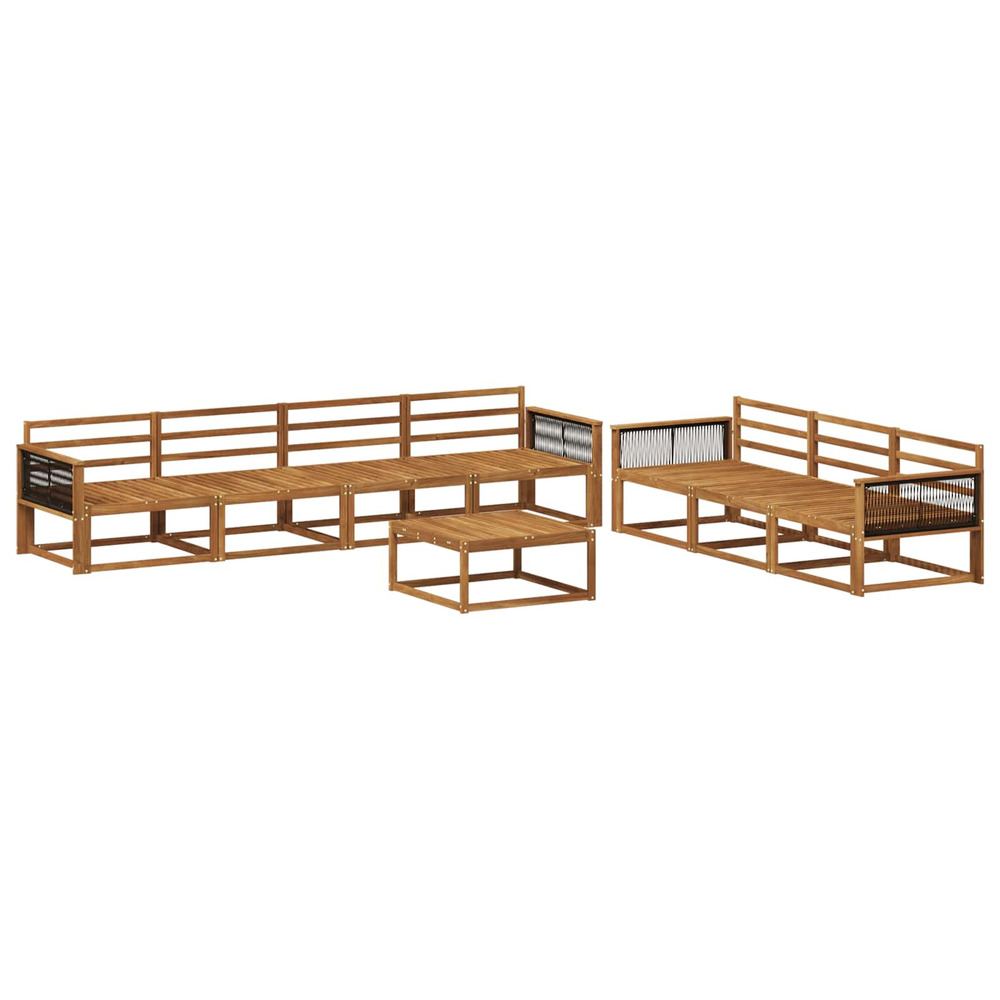 Ensemble de canapés d'extérieur 8 pcs naturel