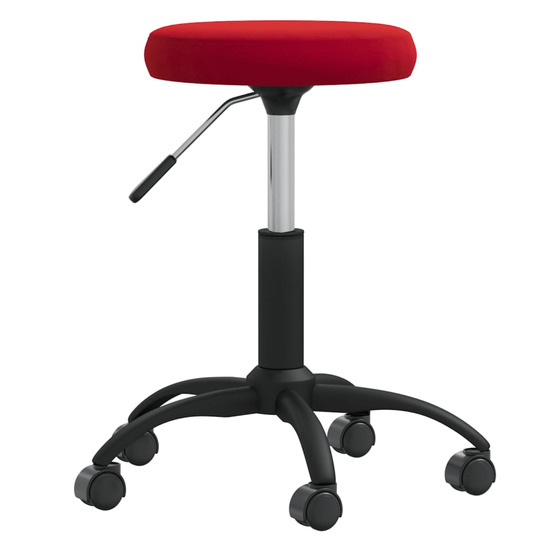 Tabouret de massage velours rouge bordeaux