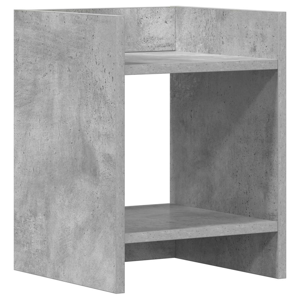 Support de plante gris béton 30 x 30 x 40 cm bois d'ingénierie
