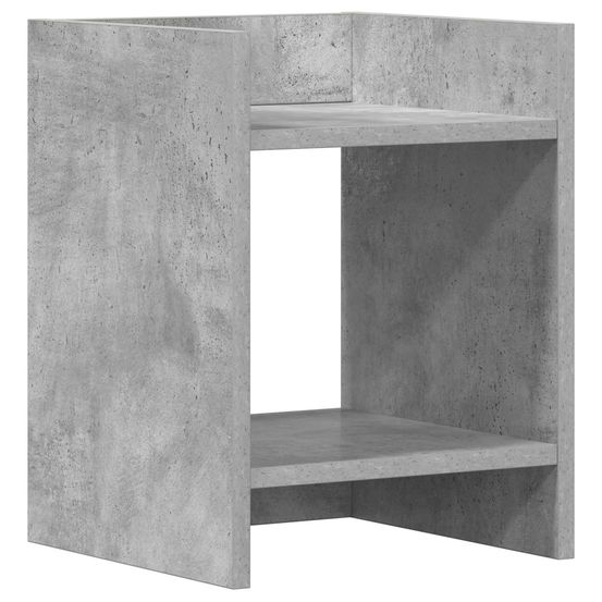 Support de plante gris béton 30 x 30 x 40 cm bois d'ingénierie