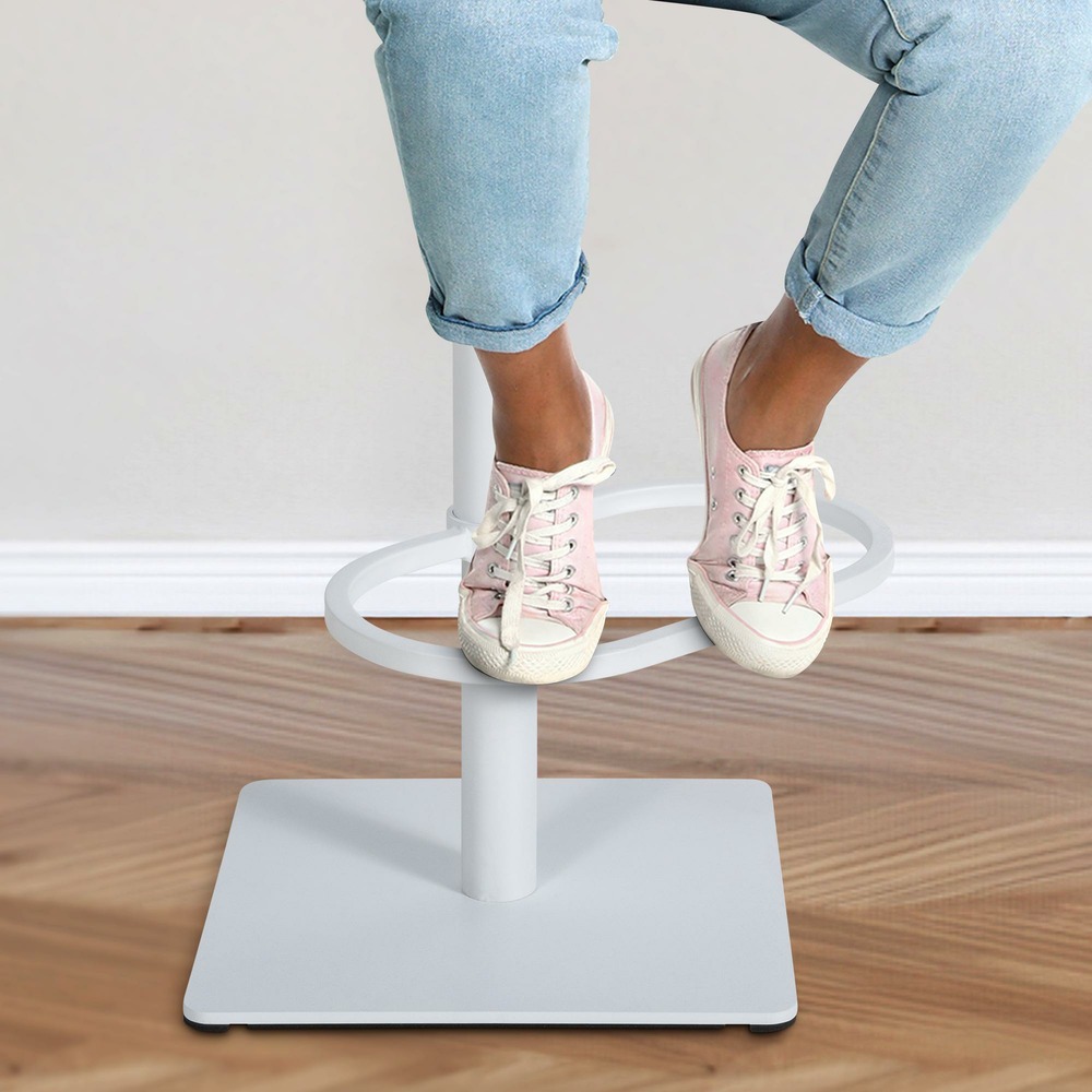 Lot de 2 tabourets de bar damaso tissu blanc