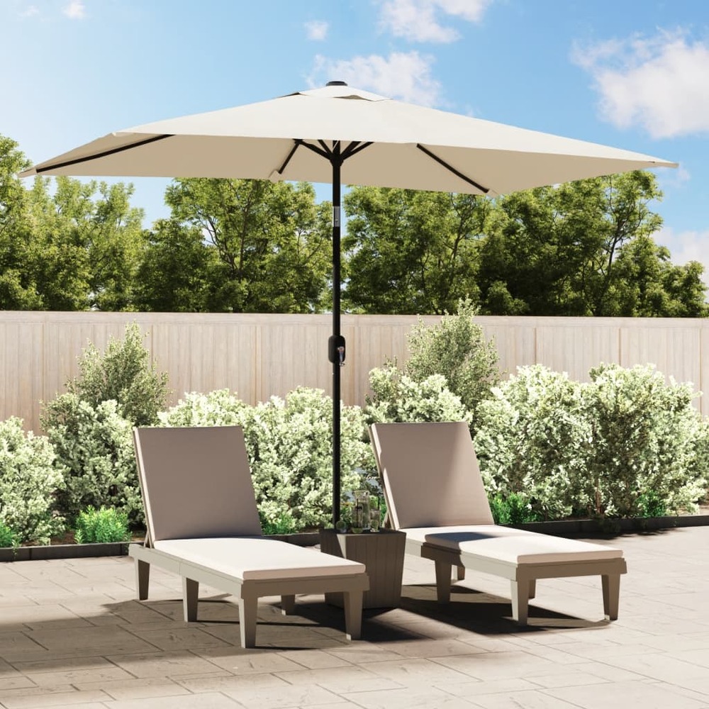 Parasol 200 x 300 cm blanc sable rectangulaire