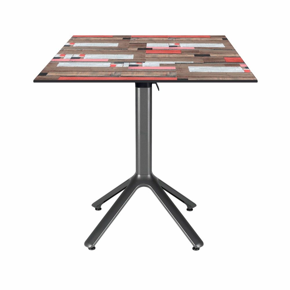 Restootab - table pliable nemo pour intérieur/extérieur multicolore 70x70