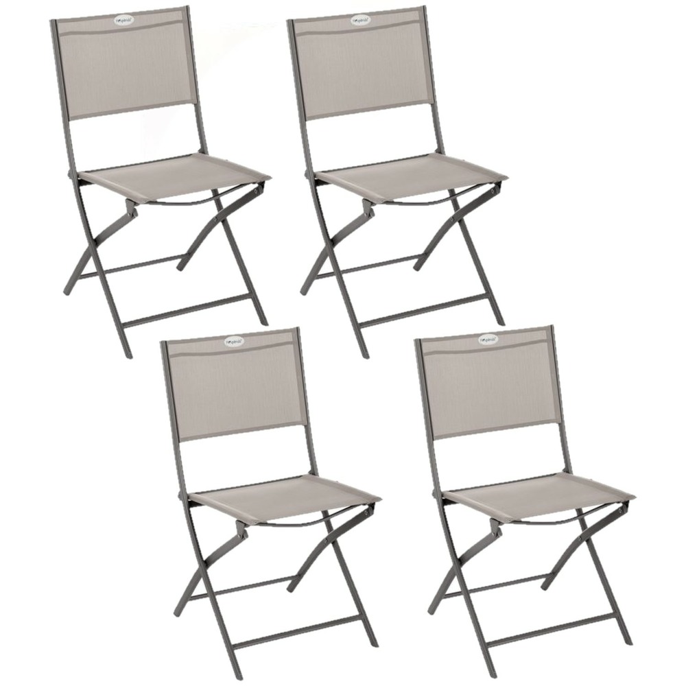 Lot de 4 chaises de jardin pliables modula