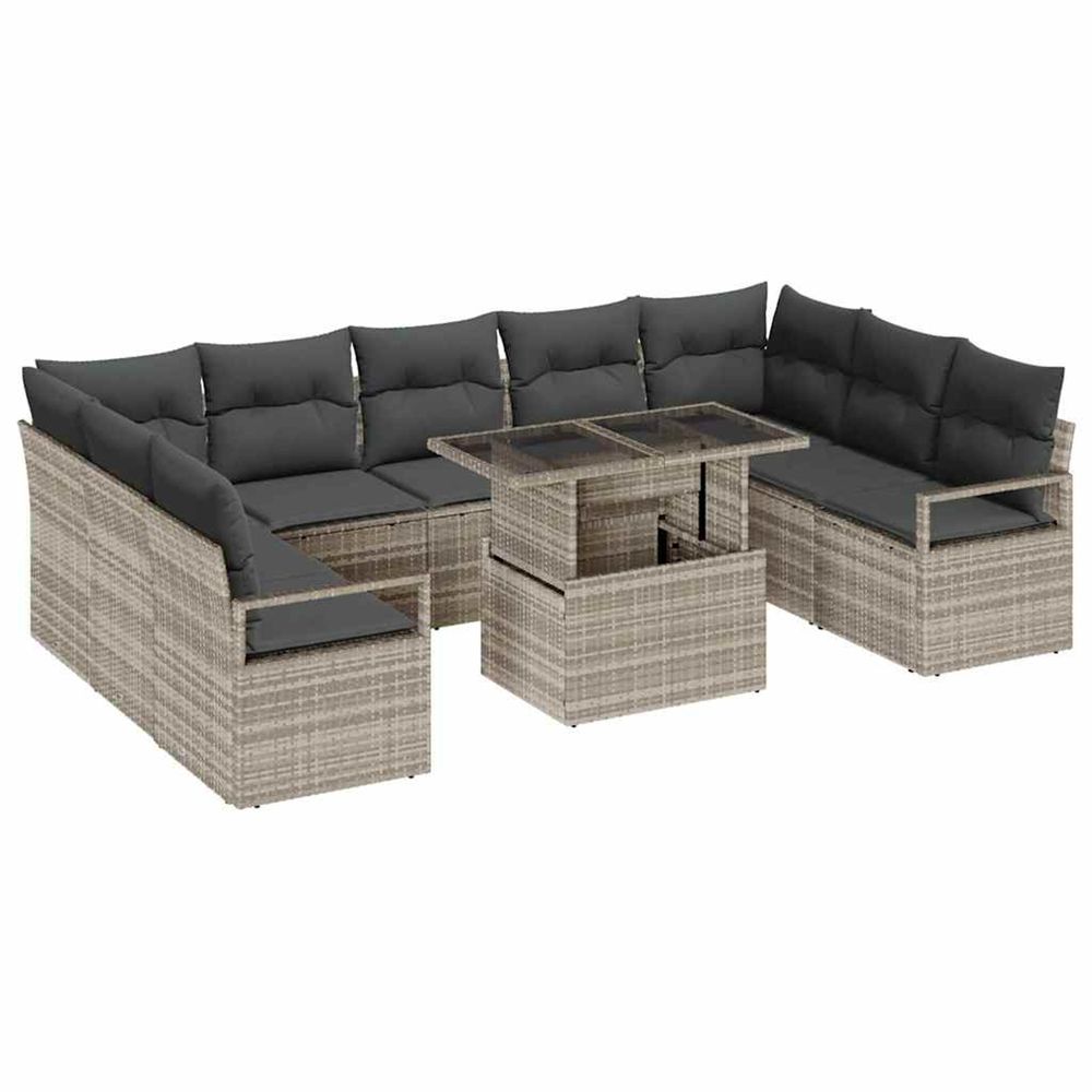 Ensemble de canapé de jardin 10 pc 9-nombre de places