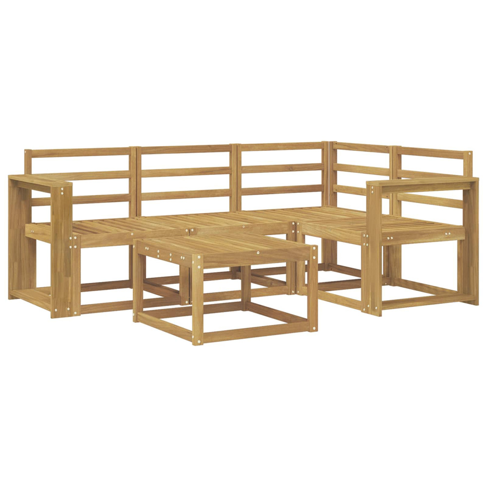 Ensemble de canapés d'extérieur 5 pcs blanc 59 x 59 x 37 cm
