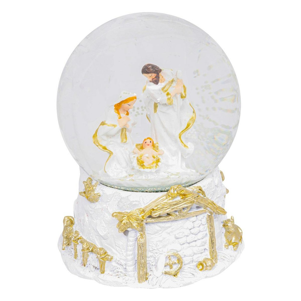 Boule à neige crèche de noël d.10cm