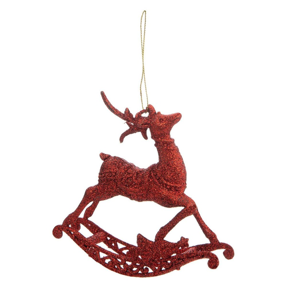 Sujet de noël plastique renne bascule