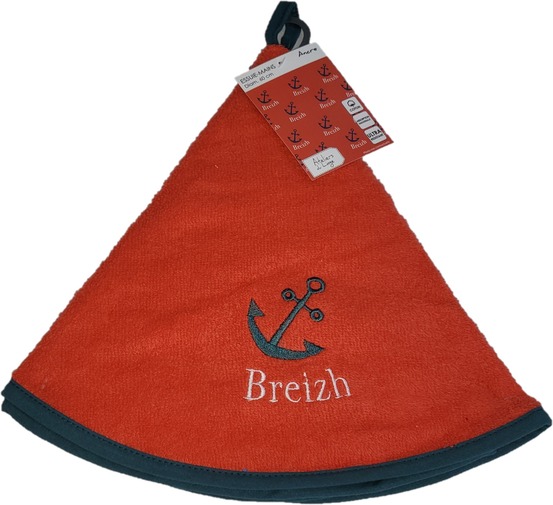 Essuie mains torchon rond ancre breizh