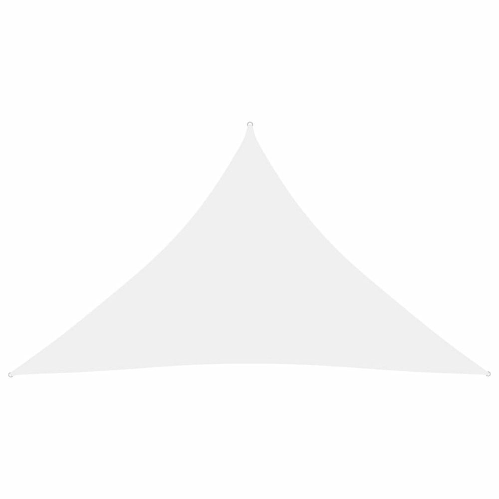 Voile toile d'ombrage parasol tissu oxford triangulaire 5 x 5 x 6 m blanc