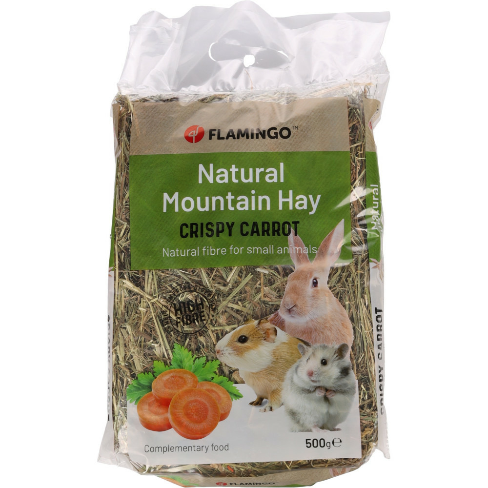 Foin de montagne aux carottes 500 g pour rongeurs