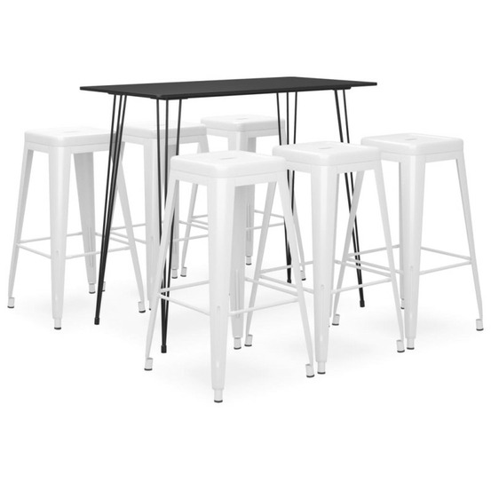 Ensemble de bar 7 pcs noir et blanc
