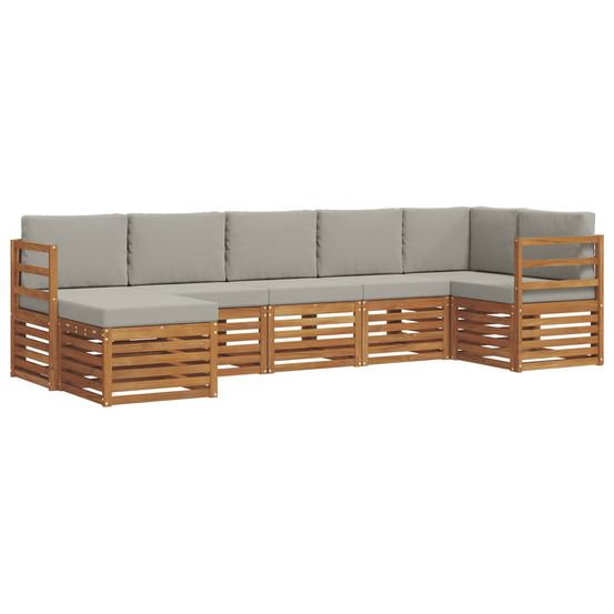 Ensemble de canapé d'angle 7 pcs gris naturel et clair